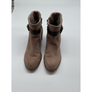 Dexter Brown Ankle Boots Buckle Detail‎ Side Zip Closure Women's Size 9